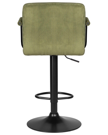 Набор 2 шт Стул барный KRUGER ARM BLACK, зеленый вельвет (LAR-E2041-7)