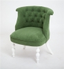 Кресло Бархат эмаль белая, G09 - малахит