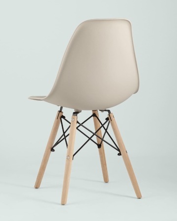 Стул Eames Style DSW бежевый x4 (разборный каркас)