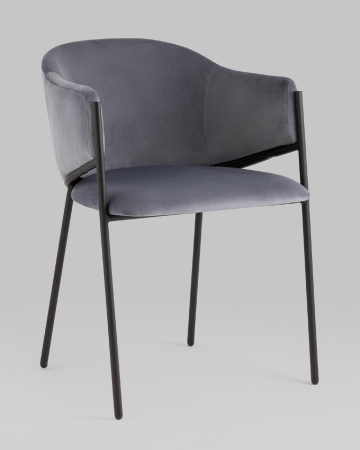 Стул Brace велюр серый