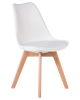 Стул обеденный JERRY SOFT ножки светлый бук сиденья белый W-02