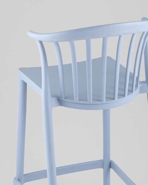 Стул полубарный Campo пластик голубой