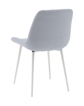Стул Флекс N светло-серый белые ножки