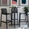 Стул пластиковый барный Net Stool черный
