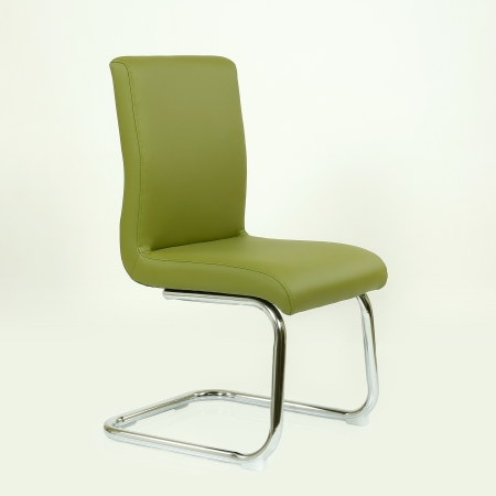 Кресло K-250 оливковая кожа, на полозьях