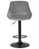 Стул барный LOGAN черный серый велюр MJ9-75
