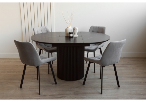 Керамический стол Стивен 100(140) shakespeare black, черный