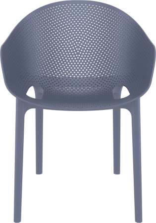 Кресло пластиковое Sky Pro темно-серое