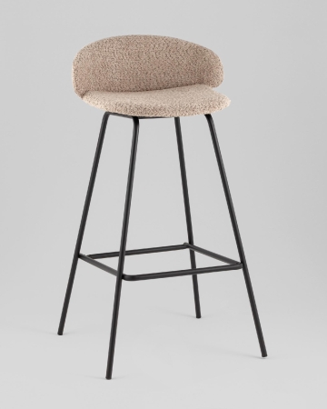 Стул барный Nita букле кофейный