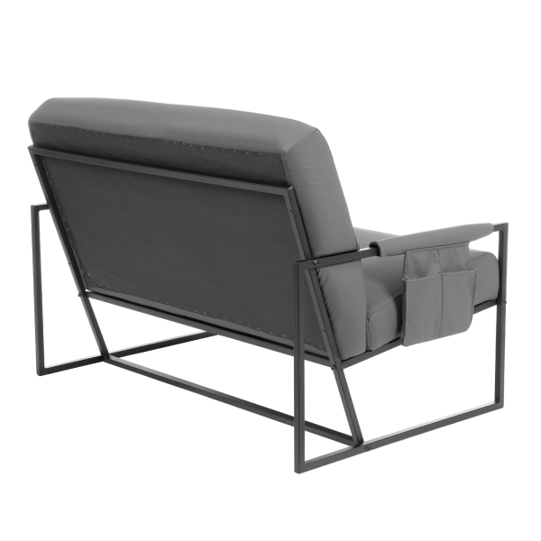 Диван Charli LUX/Чарли Люкс темно-серый с подлокотниками