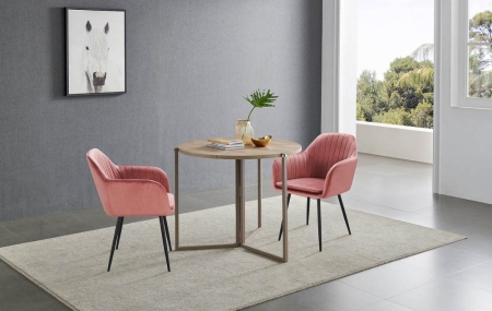 Складной стол B2389 D90 дуб