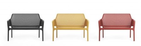 Диван пластиковый Net Bench красный