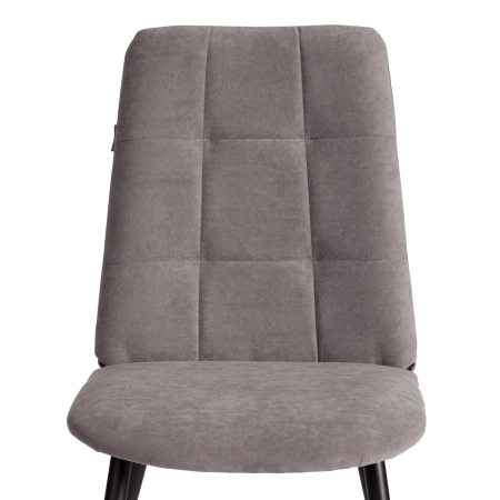 Стул обеденный Asti серый, ткань и металл, мягкое сиденье, без подлокотников