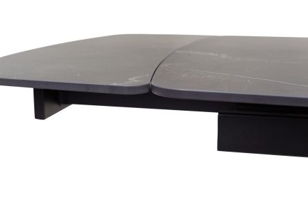 Стол RIVOLI 140 MATT BLACK MARBLE SINTERED STONE, BLACK