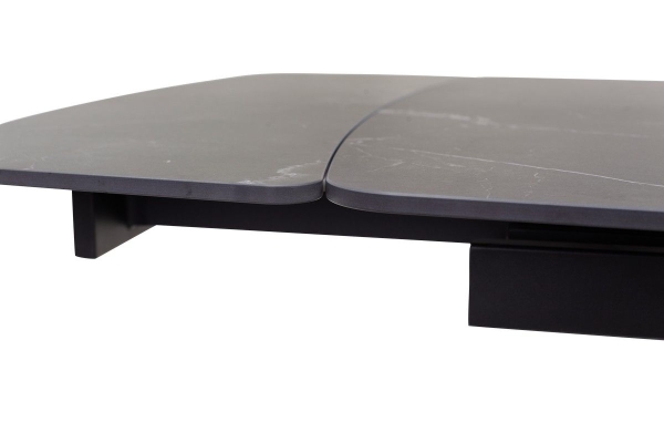 Стол RIVOLI 140 MATT BLACK MARBLE SINTERED STONE, BLACK