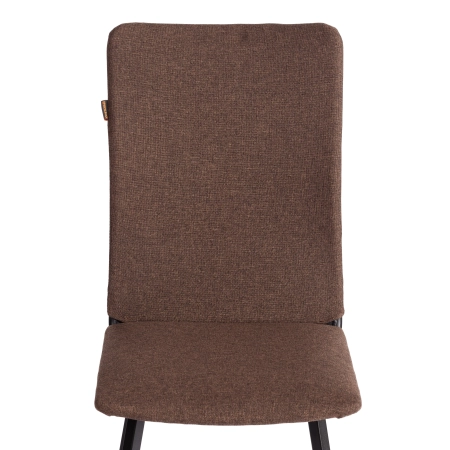 Стул обеденный La Rousse коричневая ткань, черные ножки