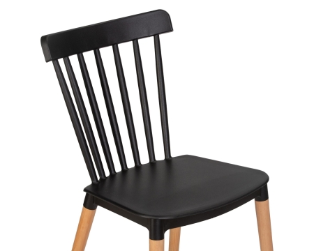 Набор 4 шт Стул обеденный THEO, ножки светлый бук черный (B-03)