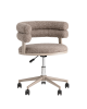 Кресло офисное Ponty светло-коричневое с бежевыми ножками