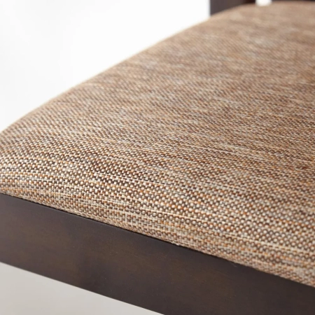 Обеденный комплект Хадсон коричневый, ткань и дерево, мягкое сиденье, без подлокотников