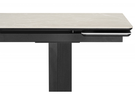 Керамический стол Монерон 200x100 burberry bianco matt, черный