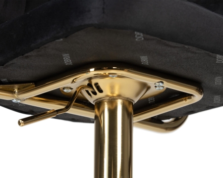 Набор 2 шт Стул барный CHARLY GOLD, черный велюр (MJ9-101)