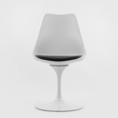 Стул Tulip style белый с черной подушкой