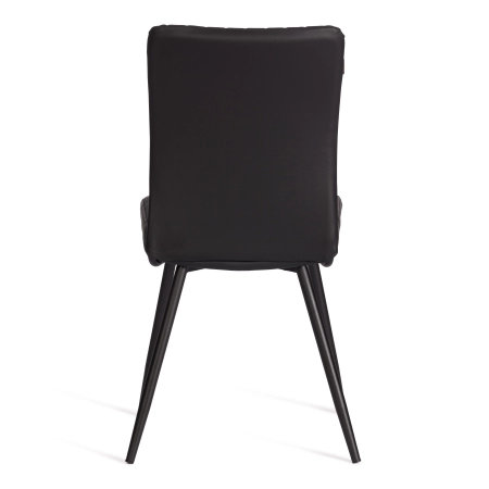 Стул обеденный Monte Carlo черный, экокожа и металл, мягкое сиденье, без подлокотников
