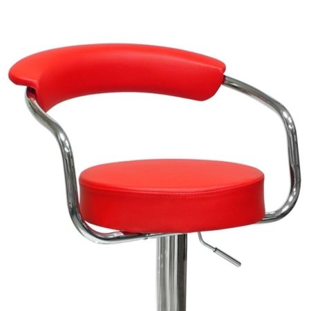 Барный стул Orion красный с мягким сиденьем