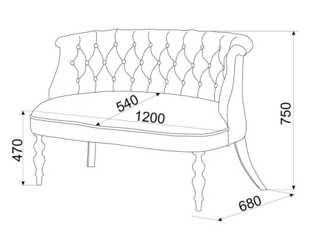Диван Бархат темный тон, 15 - коричневый