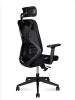 Кресло офисное Имидж черный, ткань и пластик, мягкое сиденье, с подлокотниками