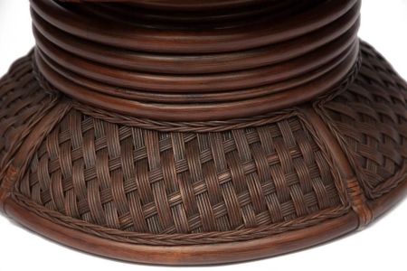 Кресло-качалка "ANDREA Relax Medium" с подушкой, античный орех, ткань рубчик, кремовый