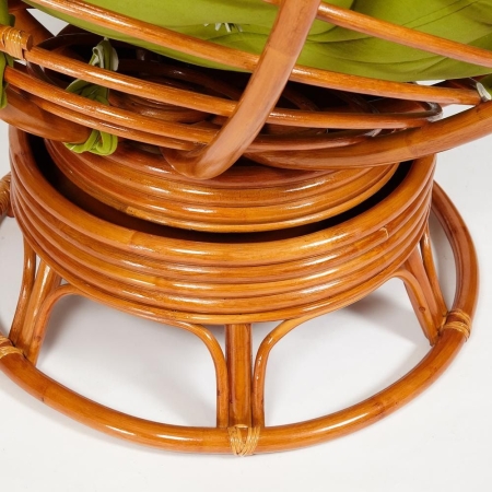 Кресло-качалка "PAPASAN" w 23 и 01 B с подушкой, коньяк, флок олива, 23