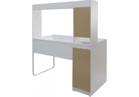 Компьютерный стол Сити-12 белый шелк