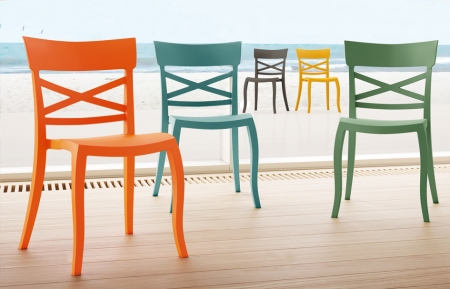 Стул пластиковый PAPATYA XSera-S голубой