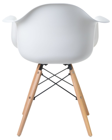 Стул обеденный DAW ножки светлый бук сиденья белый