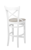 Стул барный "Hugo" белая эмаль, бежевый