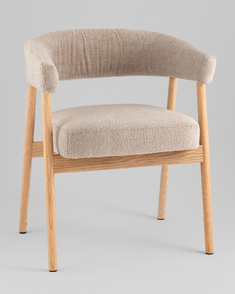 Стул обеденный Zubo с деревянными ножками бежевый