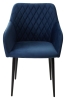 Стул BRANDY-X синий #29 велюр, черный каркас