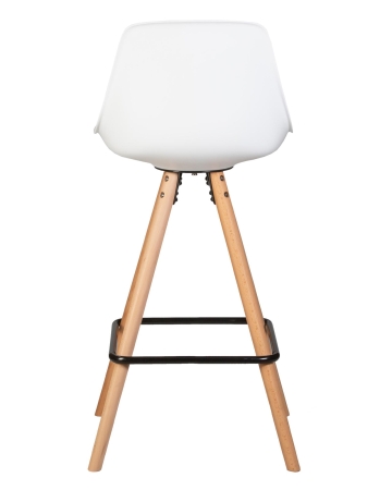 Набор 2 шт Стул полубарный RONNI, ножки светлый бук, белый (ZL-W-02)
