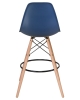 Стул барный DSW BAR ножки светлый бук темно-синий BE-12