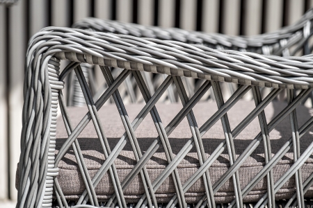 "Латте" плетеное кресло из искусственного ротанга, графит