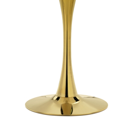 Керамический стол Тулип 90х73 черный мрамор, золото