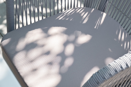 "Милан" обеденная группа на 6 персон, цвет светло-серый с белым каркасом