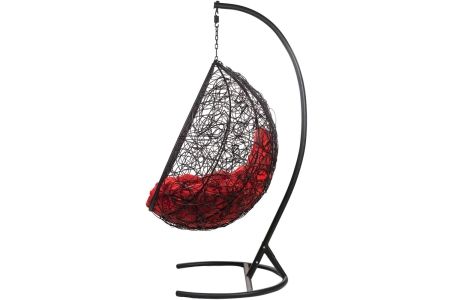 Кресло подвесное Tropica Black R красная подушка