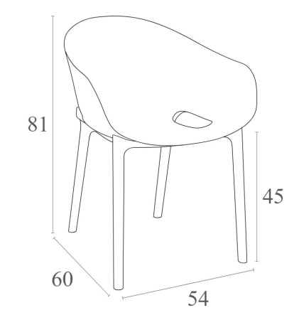 Кресло пластиковое Sky Pro белое