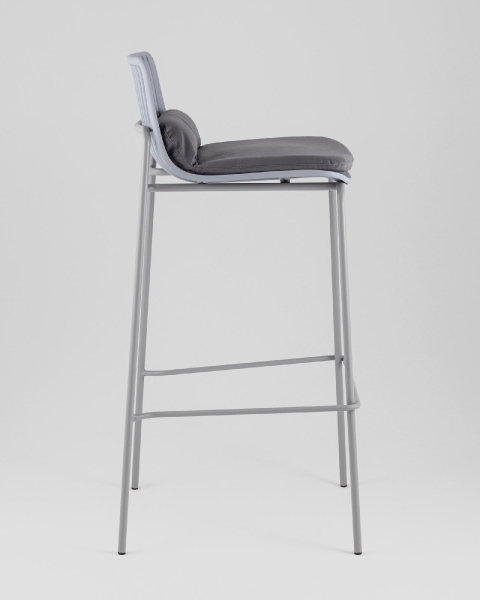 Стул барный Louran с подушкой серый