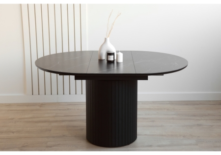 Керамический стол Лорен 100(140) shakespeare black, черный