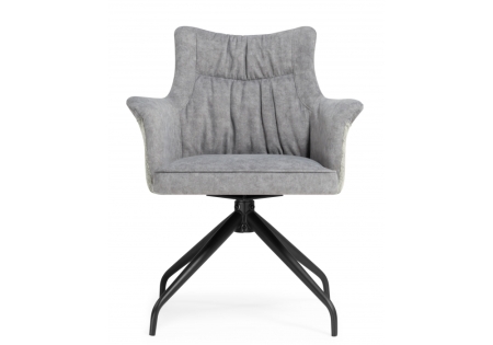 Стул на металлокаркасе Kaser 360 крутящийся серый, черный