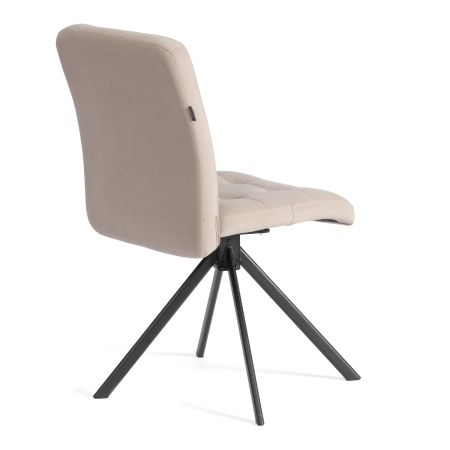 Стул обеденный Medeo бежевый с черными ножками