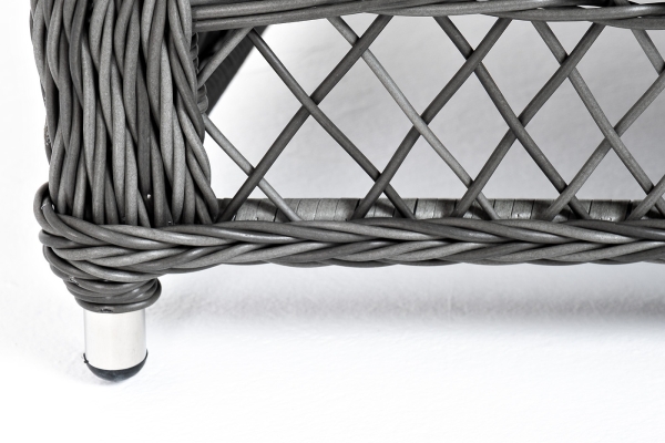 "Гранд Латте" диван трехместный из искусственного ротанга, цвет графит